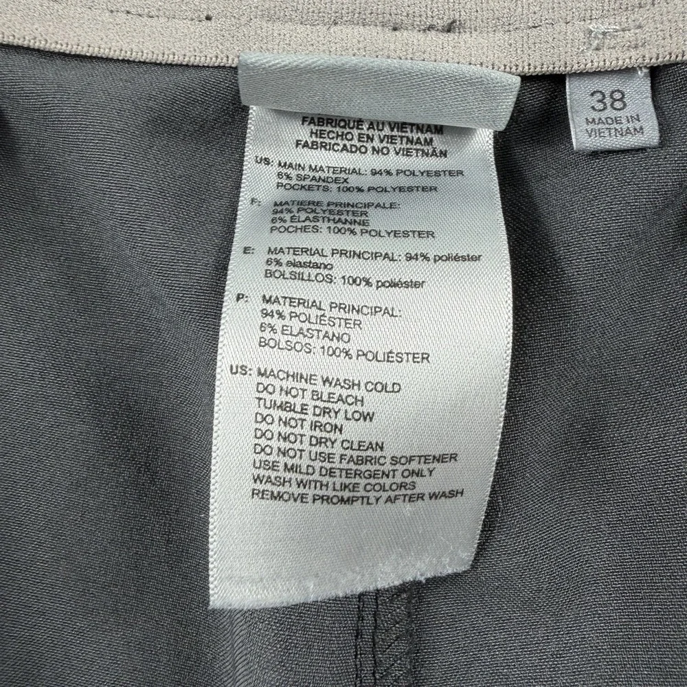 Adidas Golf Shorts Mens 38 Gray Heather Performance Stretch Flat Front Casual